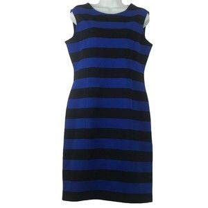 Michael Michael Kors Stripe Sleeveless Sheath Dress Women’s Size Large NEW